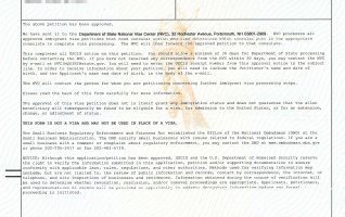 祝贺我司客户K先生一家获美国I-526批准函